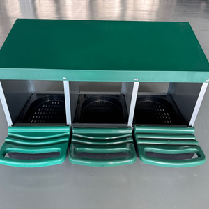 Kim loại lớn gà hộp gà Coop Lồng hộp cho gà mái nắp che để bảo vệ trứng dễ dàng trứng Bộ sưu tập màu xanh lá cây - Product Image 6