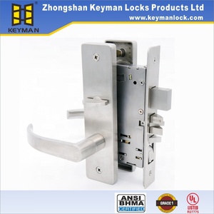 Keyman Mỹ <span class=keywords><strong>ANSI</strong></span> Lớp <span class=keywords><strong>1</strong></span> lửa đánh giá 3 giờ thương mại cửa Lỗ mộng xi lanh khóa thép không gỉ cửa trước cho căn hộ - Product Image 2