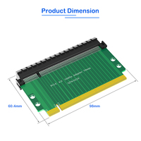 Carte Riser PCI Express 4.0 16X améliorée Connecteurs à fente PCI-E vers PCI-E 16X Adaptateur de conversion PCIE X16 haute vitesse Gen4 16GT/S
