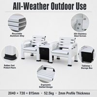 Banc de repos pour terrains de football, clubs de tennis et de padel, et centres sportifs – Sièges extérieurs pour terrains de sport avec armoire de rangement – Couleur personnalisable