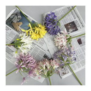 Flor simulada de seda de Agapanthus <span class=keywords><strong>Africanus</strong></span> pequeña de alta calidad artificial al por mayor para Decoración - Product Image 4