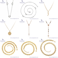 Collier en acier inoxydable XUPING, plaqué or 14 carats, gris argenté, nouvelle collection, vente en gros, série quotidienne, haute qualité