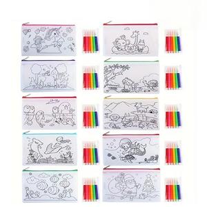 กระเป๋าใส่ดินสองานวันเกิดเทศกาลคริสต์มาสแบบไม่ทอสำหรับงานประดิษฐ์ภาพการ์ตูนแบบ DIY พร้อมเครื่องหมายกระเป๋าระบายสีสำหรับเด็ก - Product Image 6