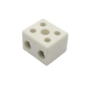 2024 New 2 Ways 5A 10A 15A 25A 30A 60A Ceramic Terminal Block 2 Pole for Connection Wires