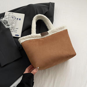 Diseñador <span class=keywords><strong>de</strong></span> moda Boutique mujer señora Vintage calle ocio viaje invierno lindo felpa cubo bolso <span class=keywords><strong>de</strong></span> mano gran capacidad - Product Image 3