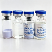 OEM ODM Kemasan Kustom GHK-Cu 50mg Bubuk Liofilisasi Label Pribadi Tembaga Biru Bahan Baku Kosmetik Produsen