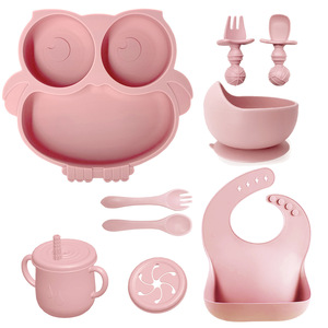 ชุดของขวัญไอสตาโปรโม ช้อนซิลิโคนสำหรับเด็ก ชุดอาหารเด็ก ช้อนอาหารเสริม ชามอาหารเสริม ชุดจานซิลิโคนรูปนกฮูก - Product Image 3