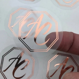 Custom <strong>Print</strong> Logo Die Cut Gold Hot Stamping Self Adhesive Stickers Vinyl PET Stickers <strong>Labels</strong> for Packaging - Product Image 4