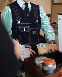 100% Cotton Denim Vintage Overalls Men Comfortable Medium Breathable Striped Jumpsuit Workwear <strong>Dungaree</strong> Button Autumn Customized - Product Image 4