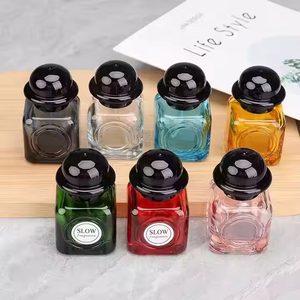 Hot bán 30ml vuông sang trọng đầy màu sắc trong suốt vít nước hoa chai thủy tinh phun chai màu rỗng trộn với màu đen nắp - Product Image 3