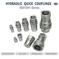 Naiwo ISO-A 3/4" BSP Raccord rapide hydraulique en acier au carbone, ensemble double coupure mâle-femelle, garantie 1 an