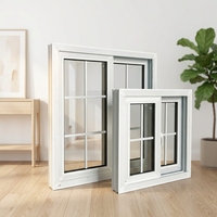 Fenêtre coulissante en PVC résistante aux ouragans, couleurs et dimensions personnalisées, double vitrage trempé, isolation thermique pour villa, appartement, chambre