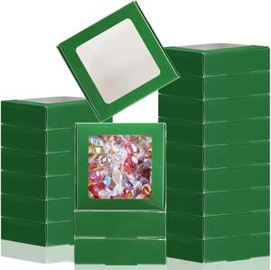 Cajas de Papel Kraft Verde Oscuro con Ventana <span class=keywords><strong>para</strong></span> Dulces, Cajas Pequeñas <span class=keywords><strong>para</strong></span> Regalos, Porta Jabones, Mini Cajas <span class=keywords><strong>para</strong></span> Regalos <span class=keywords><strong>para</strong></span> Panadería y Chocolate - Product Image 1