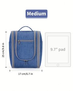 Sac de toilette de voyage bleu marine pour femmes et hommes, 6 compartiments organisateurs, sac de rangement pour maquillage - Product Image 5