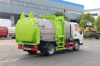 Camion à ordures Foton Mini Star 3 4x2 5 CBM pour déchets alimentaires, chargement latéral, hermétique, anti-odeur, collecteur de déchets de restaurant
