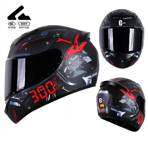 Casque de <span class=keywords><strong>moto</strong></span> intégral de course en ABS à vente chaude en gros 2025 avec visière double taille XL certifié DOT - Product Image 3