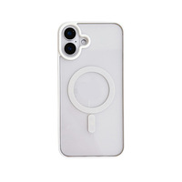 Coque de téléphone magnétique antichoc transparente de luxe personnalisée en TPU+PC, anti-chute, style macaron, pour iPhone 17 16 15 14 13 12 Pro Max Plus
