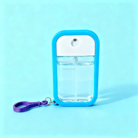 Flacon pulvérisateur à fine brume personnalisé sans BPA, flacons cosmétiques en plastique étanches pour soins de la peau, désinfectant pour les mains sans contact pour la plage et les voyages