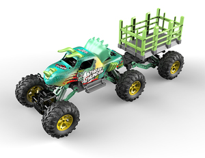Trailer Điều Khiển Từ Xa Jurassic RC 1:14 Xe Tải Quái Vật Theo Dõi Máy Kéo Với Giỏ Crazon 333 - Product Image 2