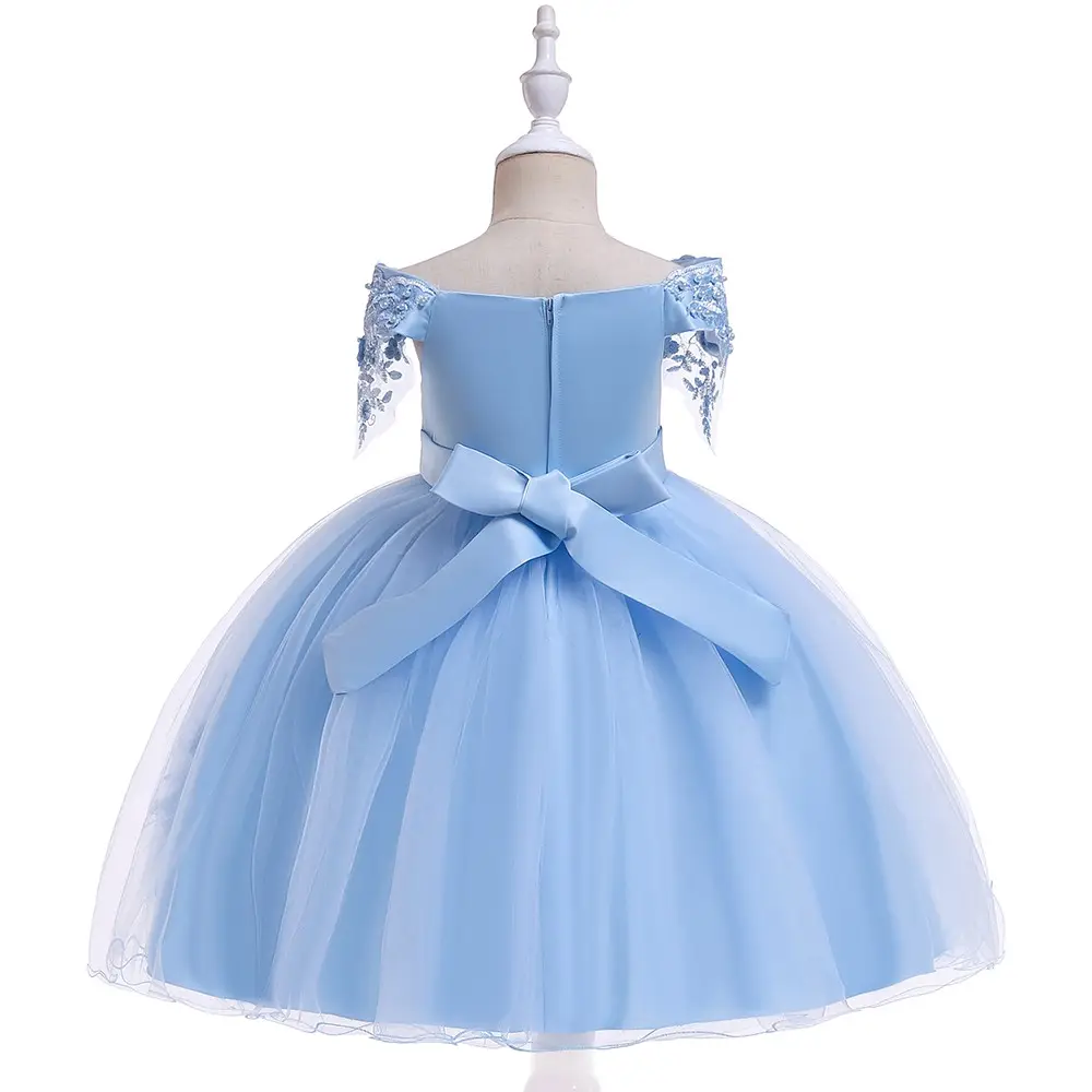 2023 новейший дизайн, синее официальное платье для свадьбы, дня рождения, розово-серое вечернее платье с цветочным принтом для девушек, б/у платья, L5057
