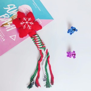 Jouet en peluche de Noël pour animaux de compagnie, jouet à mâcher pour chien, nettoyage des dents, bonhomme de neige, sapin, couronne, cadeau pour animaux de compagnie - Product Image 4