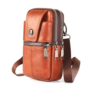 Vente en gros Nouveau Trenas KUNQITIAN Sac de taille pour <span class=keywords><strong>téléphone</strong></span> portable <span class=keywords><strong>Ceinture</strong></span> Étui en cuir avec bandoulière - Product Image 1