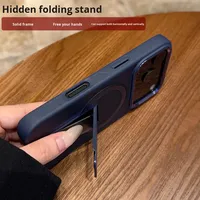 Coque de Téléphone PC Haut de Gamme Conçue pour iPhone 17 Pro Max/16/15/14/13, avec Béquille Invisible et Anneau Magnétique