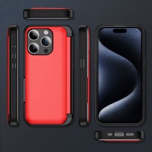 Thiết Kế Mới Vỏ Sò Thẻ Tín Dụng Chủ Điện Thoại Trường Hợp Chống Sốc Wallet Cover Quay Lại Cho Iphone 15 Pro Max 14 Cộng Với 13 12 Samsung S24 - Product Image 5