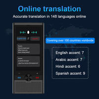 Dispositivo Traductor de Idiomas con IA ChatGPT S10 148, Traductor de Voz con 19 Idiomas Offline, Traducción de Fotos y Grabaciones para Negocios