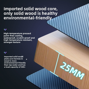 Bàn máy tính để bàn với họa tiết sợi carbon: Bàn chơi game trong phòng ngủ, Bàn gỗ đơn giản tại nhà, Bàn học chơi game cho sinh viên/văn phòng - Product Image 2