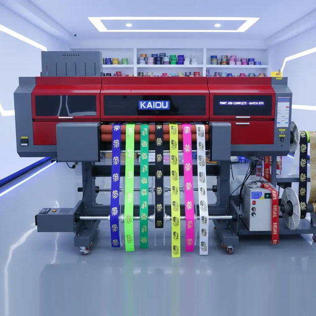 Industrial 60cm Roll to Roll UV Printer with Epson I3200 Heads for Ribbon & Webbing Printing - High Speed UV DTF Printer