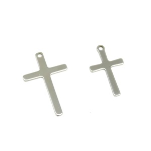 Breloques croix en acier inoxydable couleur argent et or pour bijoux DIY, collier, bracelet, pendentif, cadeau unisexe, pendentifs tendance - Product Image 3