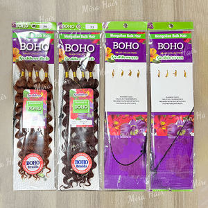 Perruque <span class=keywords><strong>tress</strong></span>ée synthétique africaine sans nœuds 4X Deep Wave 22 pouces, boucles italiennes pour tresses bohèmes, cheveux en vrac pour femmes - Product Image 5