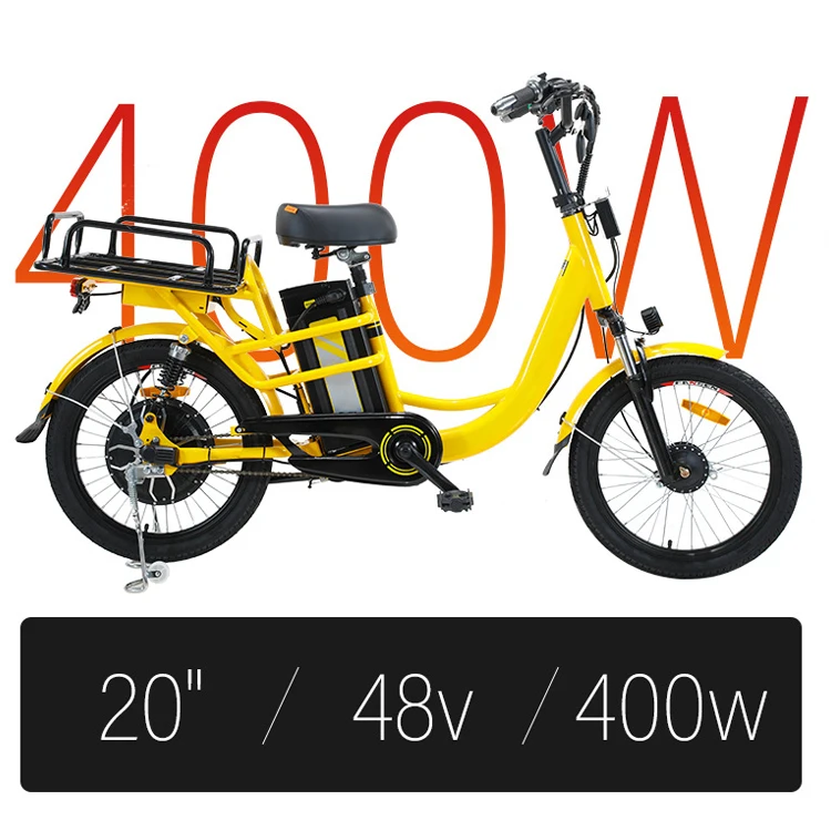 20ah 48v Lithium Batteries 400w Motor Pizza Food Delivery Battery Electric Bike Cargo Ebike