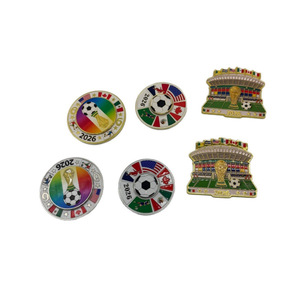<span class=keywords><strong>Imanes</strong></span> de Refrigerador Magnéticos Giratorios con Banda Metálica 2026, Fútbol Creativo de Colores para Recuerdos de EE. UU.-México-Canadá - Product Image 3