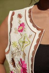 Vêtement de haute qualité pour femmes, automne-hiver, écologique, boutonné, matelassé, manches longues, motif floral, longueur classique - Product Image 4