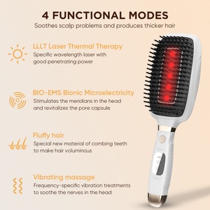 Masseur électrique du cuir chevelu, peigne électrique, brosse lissante pour cheveux, brosse lissante électronique laser professionnelle pour salon - Product Image 2