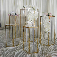 Présentoir à gâteaux pour décoration de mariage, décoration de mariage, table, présentation de fleurs, socle carré transparent, cube blanc en acrylique