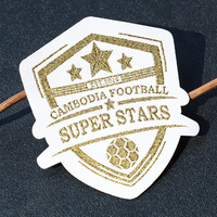 Écussons amusants personnalisés pour club de football, à thermocoller, brodés, pour vêtements, étiquettes tissées