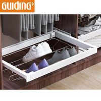 Moderne Verstelbare 2 Tier Soft Closing Trek Schuifdeuren Kast Opbergkast Schoen Kast Schoenenrek Voor Closet
