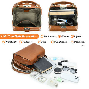 กระเป๋าหนังวัวแท้ทรง<span class=keywords><strong>หมอ</strong></span> หลายขนาด สำหรับผู้หญิง ยี่ห้อ Contact's ดีไซน์ย้อนยุค สวยหรู ใช้ได้ทุกวัน พร้อมจี้และตัวล็อค - Product Image 6