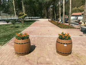 Molde de Plástico para Cubo de Flores con Veta de Madera Prefabricado de Jardín Decorativo de Concreto Macetero Grande Moldes de Plástico para Macetas en Venta - Product Image 5