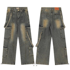 Jeans Retro 2025 para Hombre, Bordados, 100% Algodón, Modelo <span class=keywords><strong>Netflix</strong></span>, Estilo Spice Girls, Diseño Urbano, Peso Medio, Cintura Media - Product Image 3
