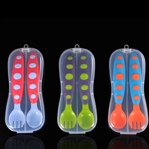 Ensemble de couverts à prise facile pour bébé Kit d'ustensiles d'alimentation pour enfants Cuillères et fourchettes d'apprentissage - Product Image 5