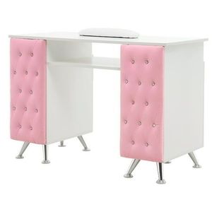 <span class=keywords><strong>Table</strong></span> de <span class=keywords><strong>manucure</strong></span> de salon au design de luxe avec dépoussiéreur en marbre rose et station de bureau en <span class=keywords><strong>bois</strong></span> pour ongles de beauté pour salon de <span class=keywords><strong>manucure</strong></span> - Product Image 3