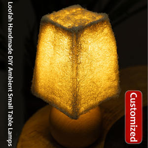 Handmade DIY Loofah <b>Table</b> <b>Lamp</b> for Home Creative Retro Night Light Plug-in Minimalist for Bedroom Bedside <b>Study</b> Ambient Lighting - Product Image 6