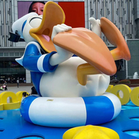 Escultura de Fibra de Vidrio Personalizada con Diseño 3D, Estatua de Resina para Decoración de Exteriores, Personaje de Dibujos Animados, Pato de Dibujos Animados, Escultura de FRP