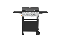 Barbecue de table en acier facile à assembler Barbecue au gaz propane avec revêtement en poudre pour usage domestique pour les fêtes Rôtisserie