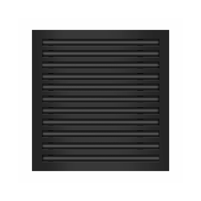 Lakeso Hvac Modern 23.625x23.44 Black Aluminium Linear Slot Diffuser 11 Slots AC Vent Cover Durable Easy Warehouse Basement