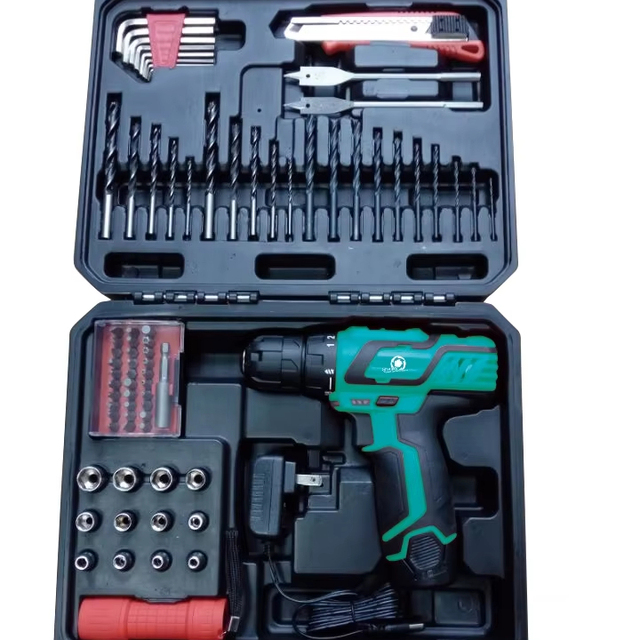 Factory Price  Portable Power Tools with High Efficiency Rotary Electric Cordless Drill Tool Set
